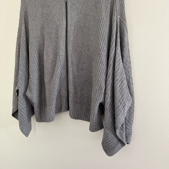 Lululemon Softer Still Cashmere Blend Wrap Sweater Heathered Asphalt Grey - Picture 5 of 10